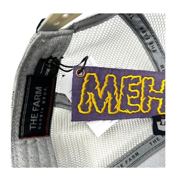 GOORIN BROS Animal Farm ‘Limited Edition’ Meh Lazy Bear Trucker Hat Gray Purple